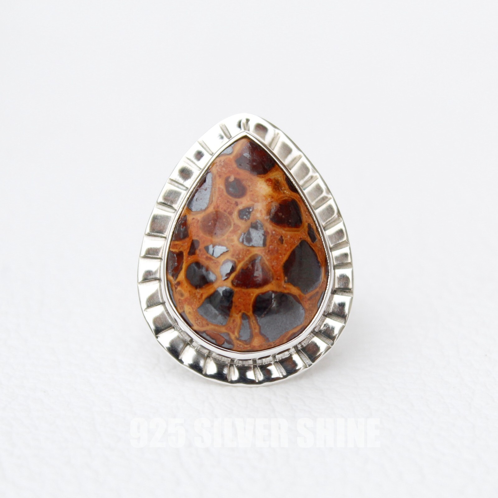 BAUXITE NATURAL GEMSTONE 925 SOLID STERLING SILVER HANDMADE JEWELRY RING 3 TO 12