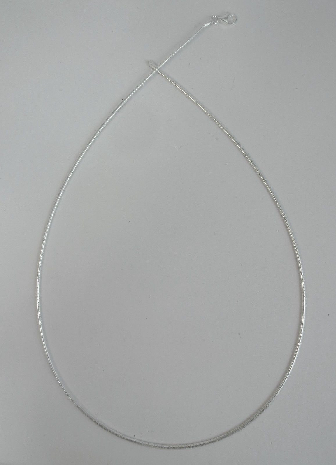 1.5mm Round Omega Chain. 14,16,18,20 inch, Sterling Silver .925 Italian Necklace