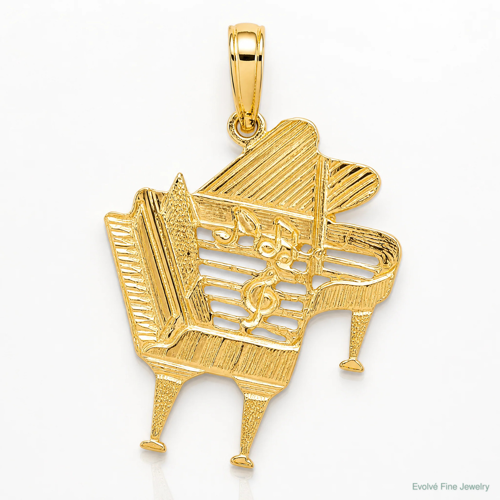 14K Yellow Gold Piano Pendant