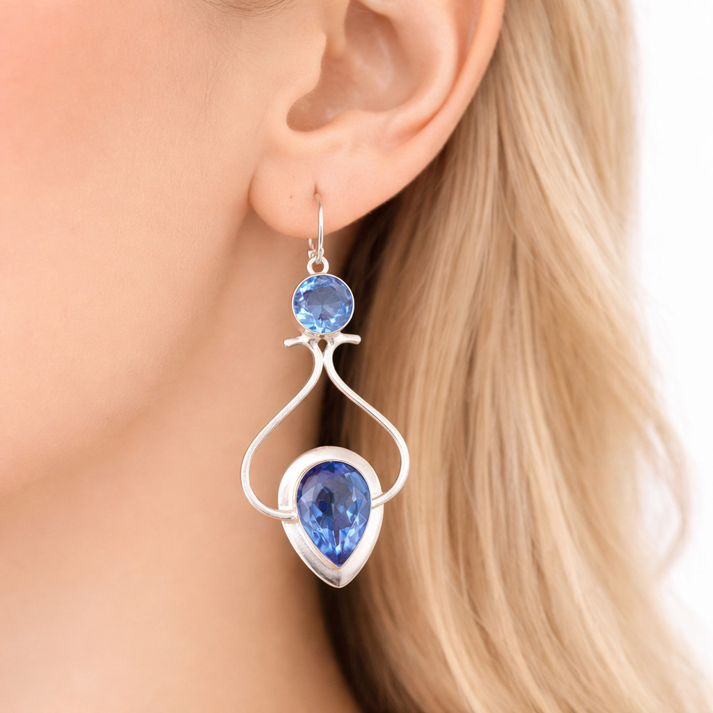 Tanzanite Gemstone 925 Silver Earring December Birthstone Jewelry For Women Gift