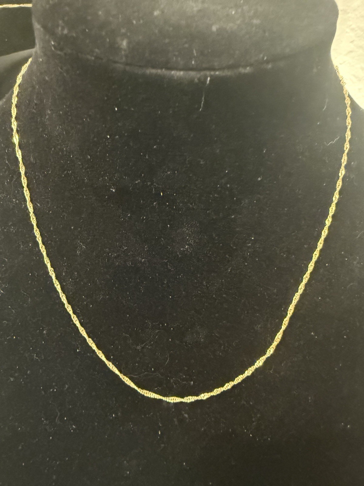 10kt Solid Yellow Gold Twisted Singapore Necklace 18” Inch 1.3mm Stamped New