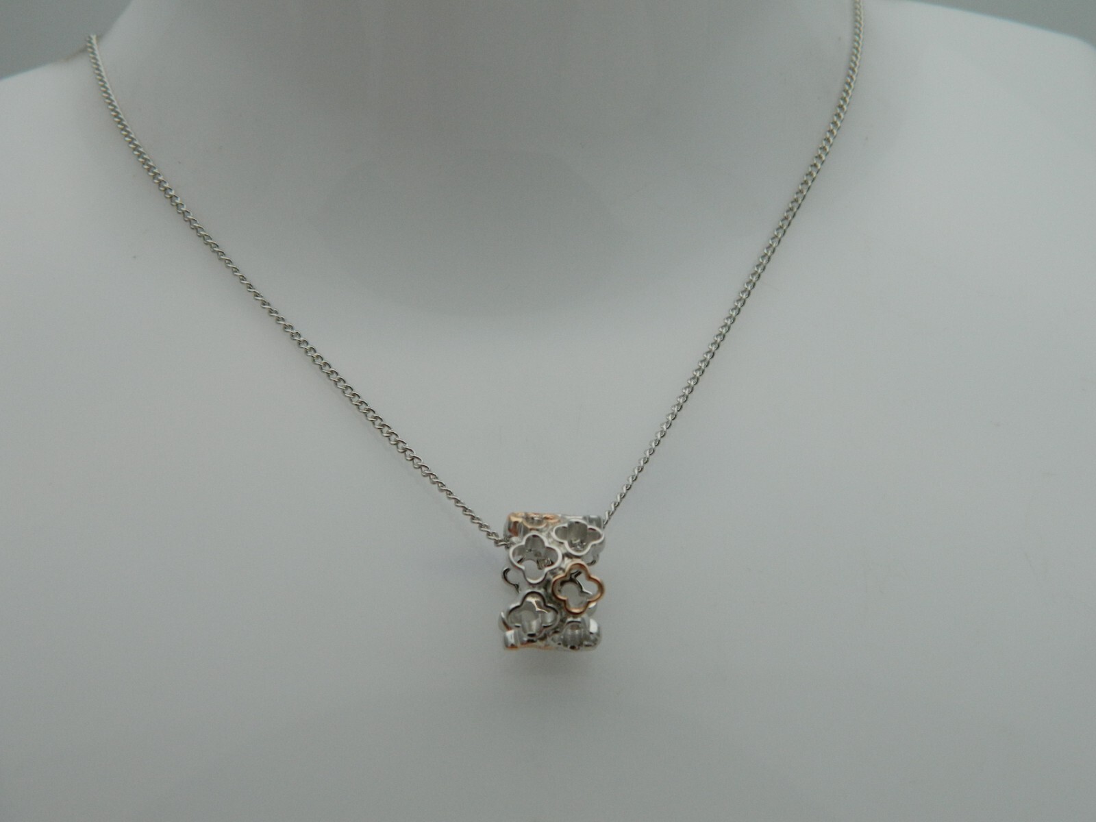 Welsh Clogau Sterling Silver & 9ct Rose Gold Tudor Court Pendant