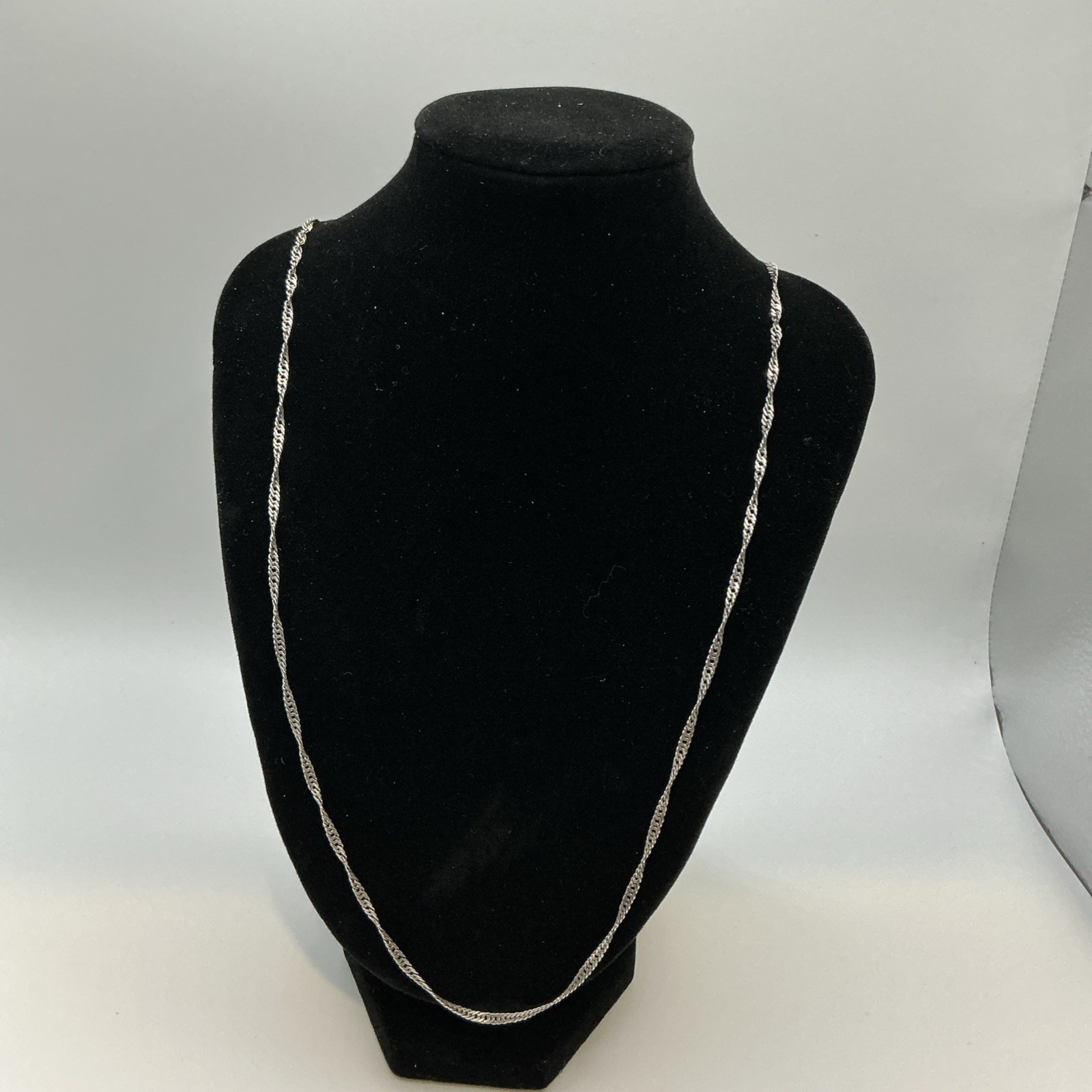 SS022 925 Sterling Silver 24” Twisted Rope Chain Necklace Italy Chrysos