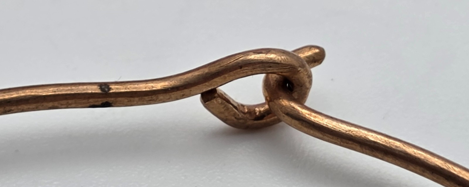 Copper Bangle Bracelet 7 inch 1.6mm Thin Stackable Hook Clasp Minimalist