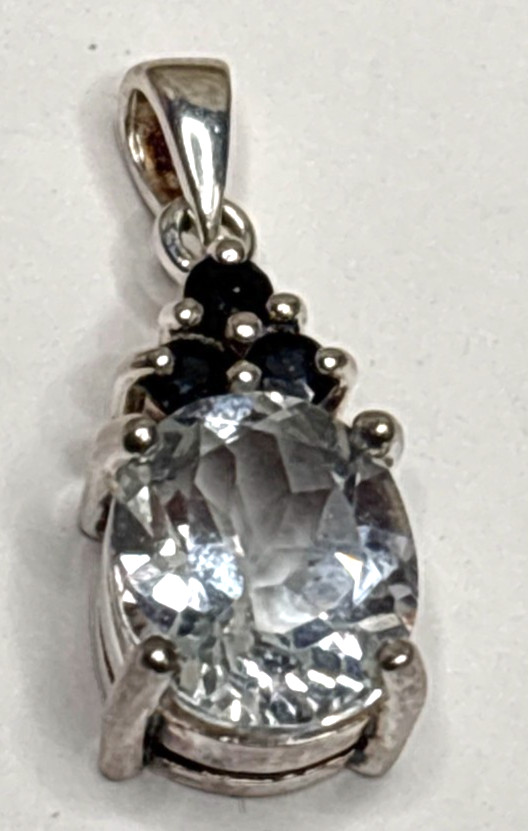 Sterling Silver Sparkly Pendant | Marked Thailand 925 | .75 | Bridal