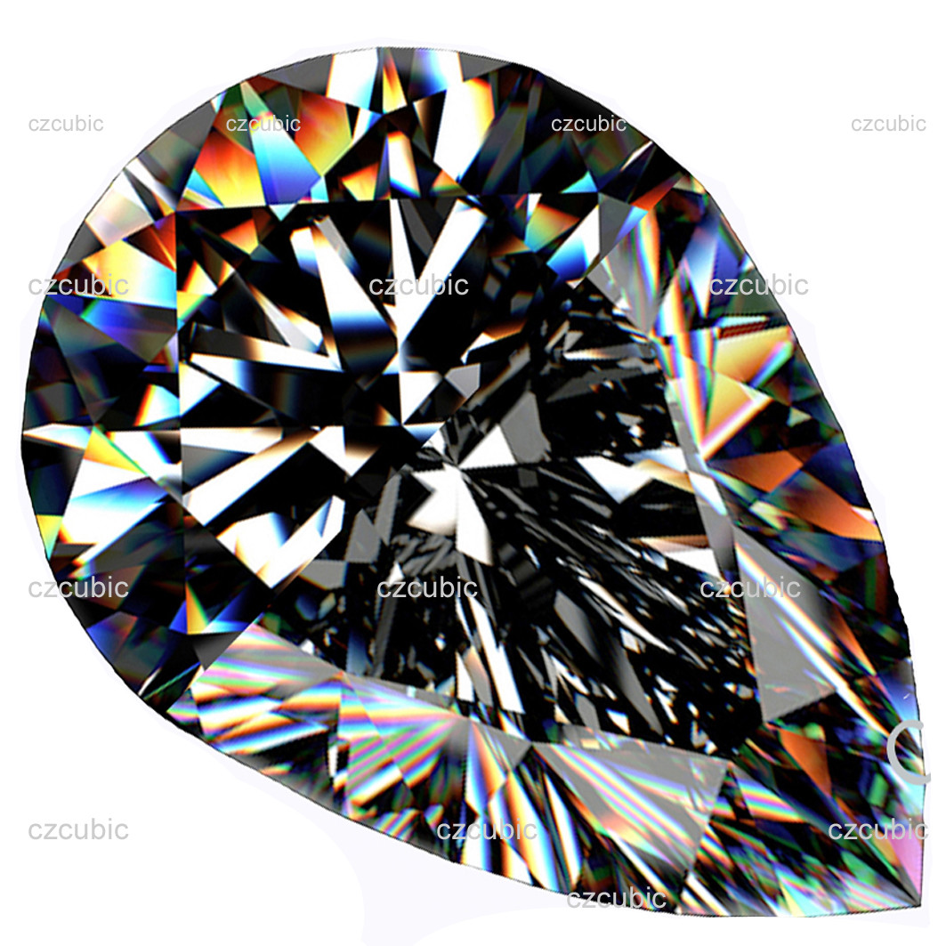 SUPER EXCELLET QUALITY PEAR SHAPE CUBIC ZIRCONIA RUSSIAN SIMULATED LOOSE STOEN