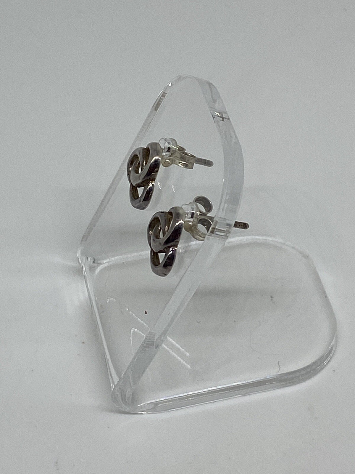 925 Sterling Silver Celtic Stud Earrings Triquetra Symbol Pierced Dainty 1cm