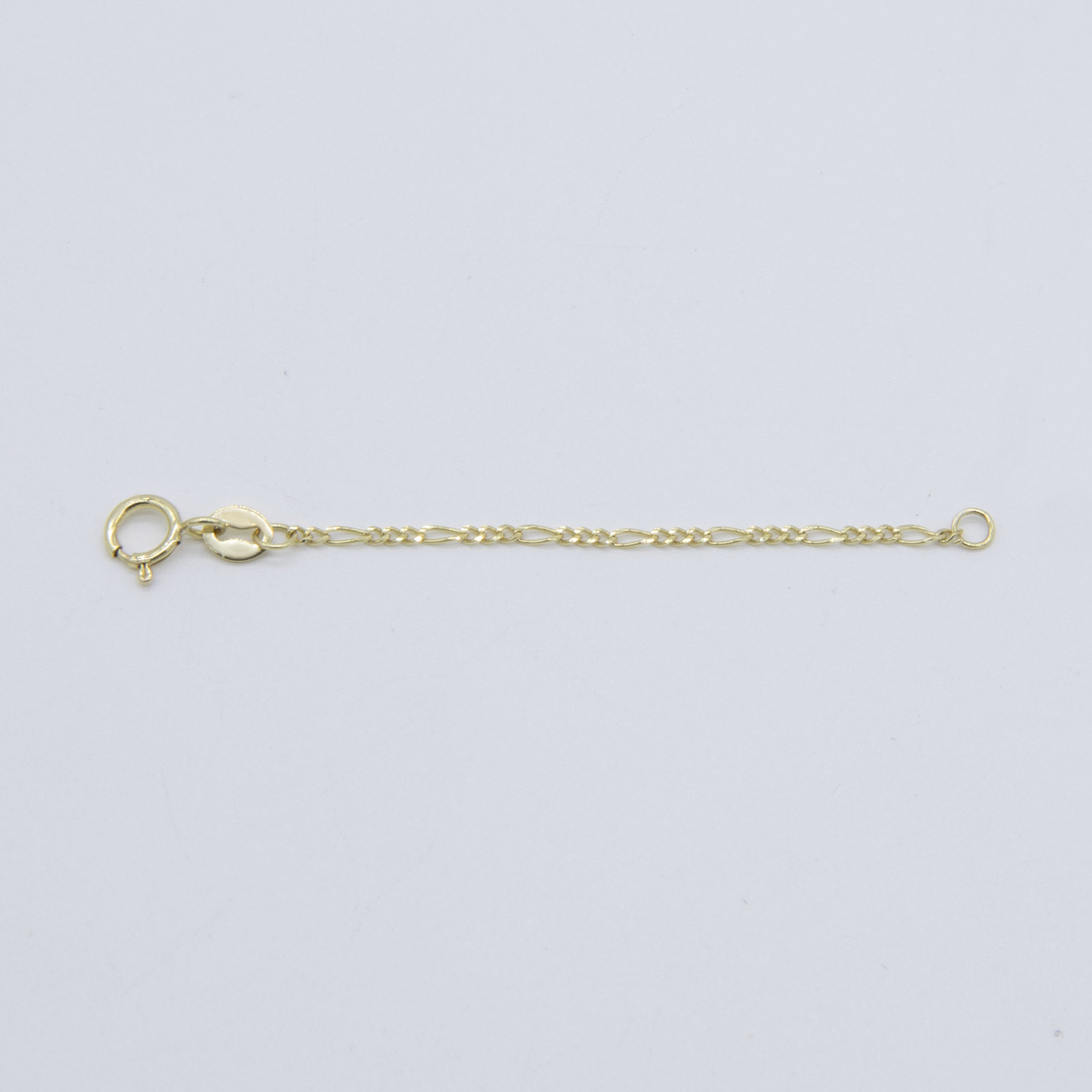 1.2mm Figaro Chain Extender for Necklace Bracelet Chain Solid 14K Yellow Gold