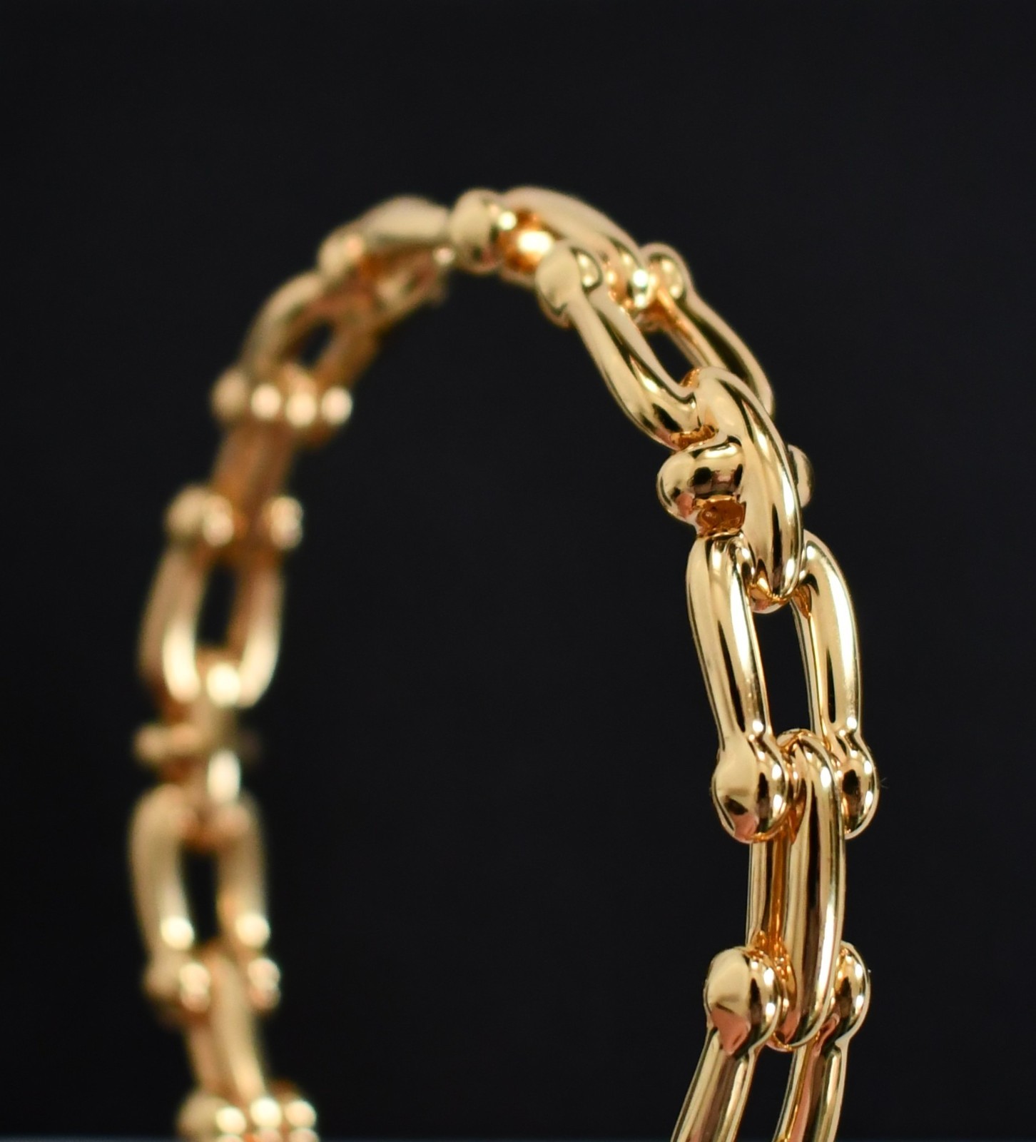 New MILOR 14Kt GOLD ELECTROFORM ON A RESIN CORE Equestrian Bangle Bracelet