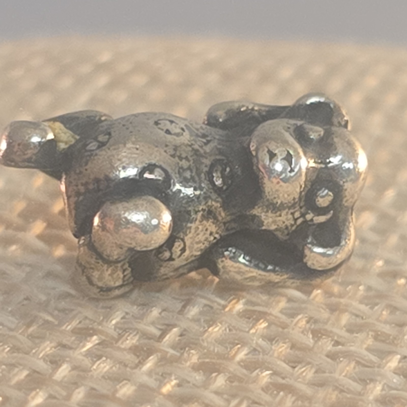 Authentic Trollbeads, Retired, Cute Teddy Bear 11359, Sterling Silver Bead, NEW!