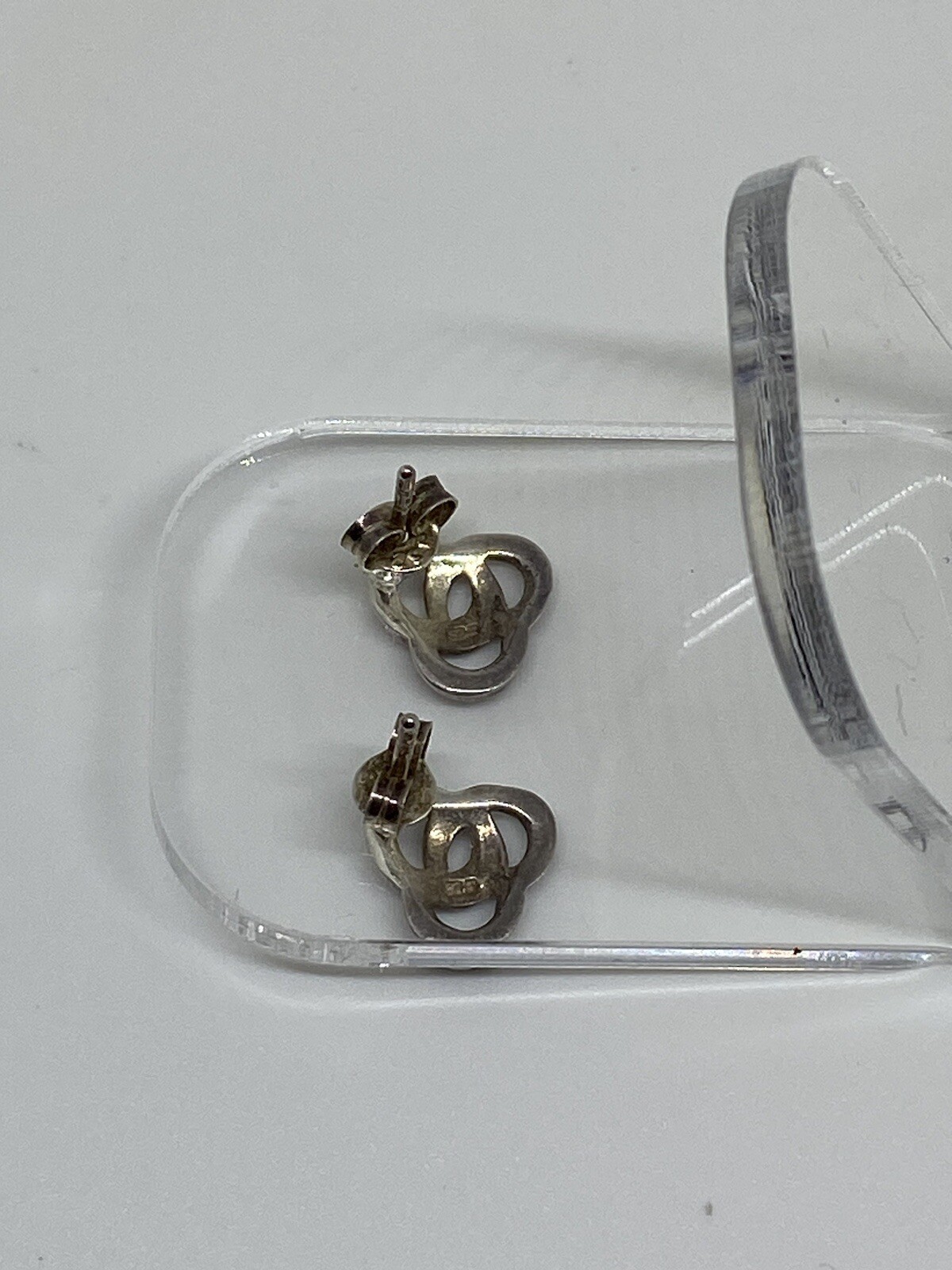 925 Sterling Silver Celtic Stud Earrings Triquetra Symbol Pierced Dainty 1cm