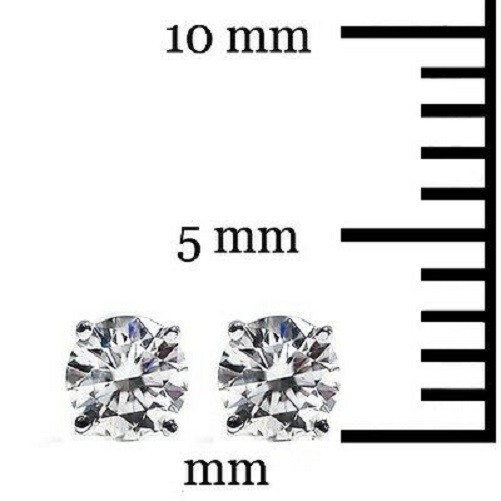 .20 CT GRA Moissanite Stud Earrings – 14K Solid White Gold Everyday Classic Gift