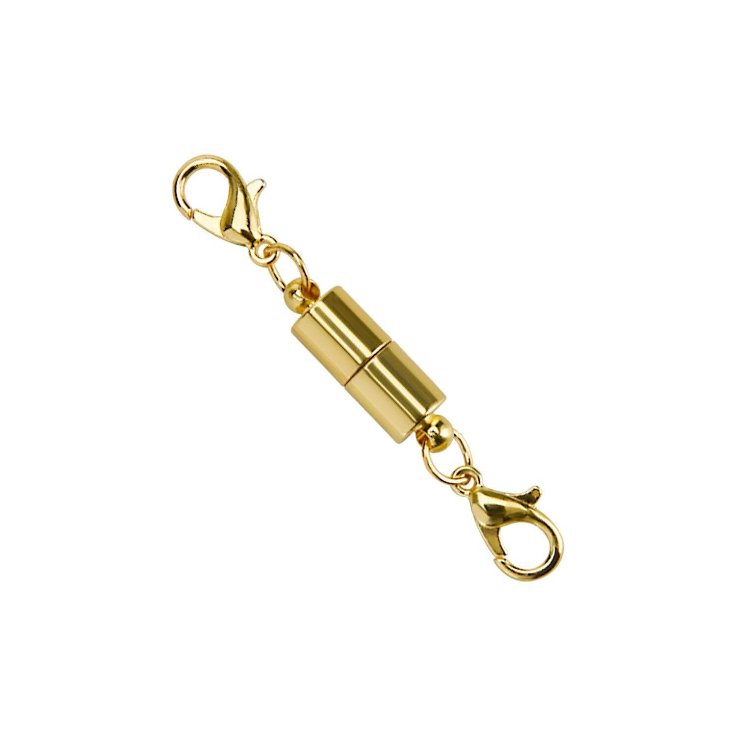10 Pcs Gold & Silver Color Magnetic Lobster Clasp for Jewelry Necklace Bracelet