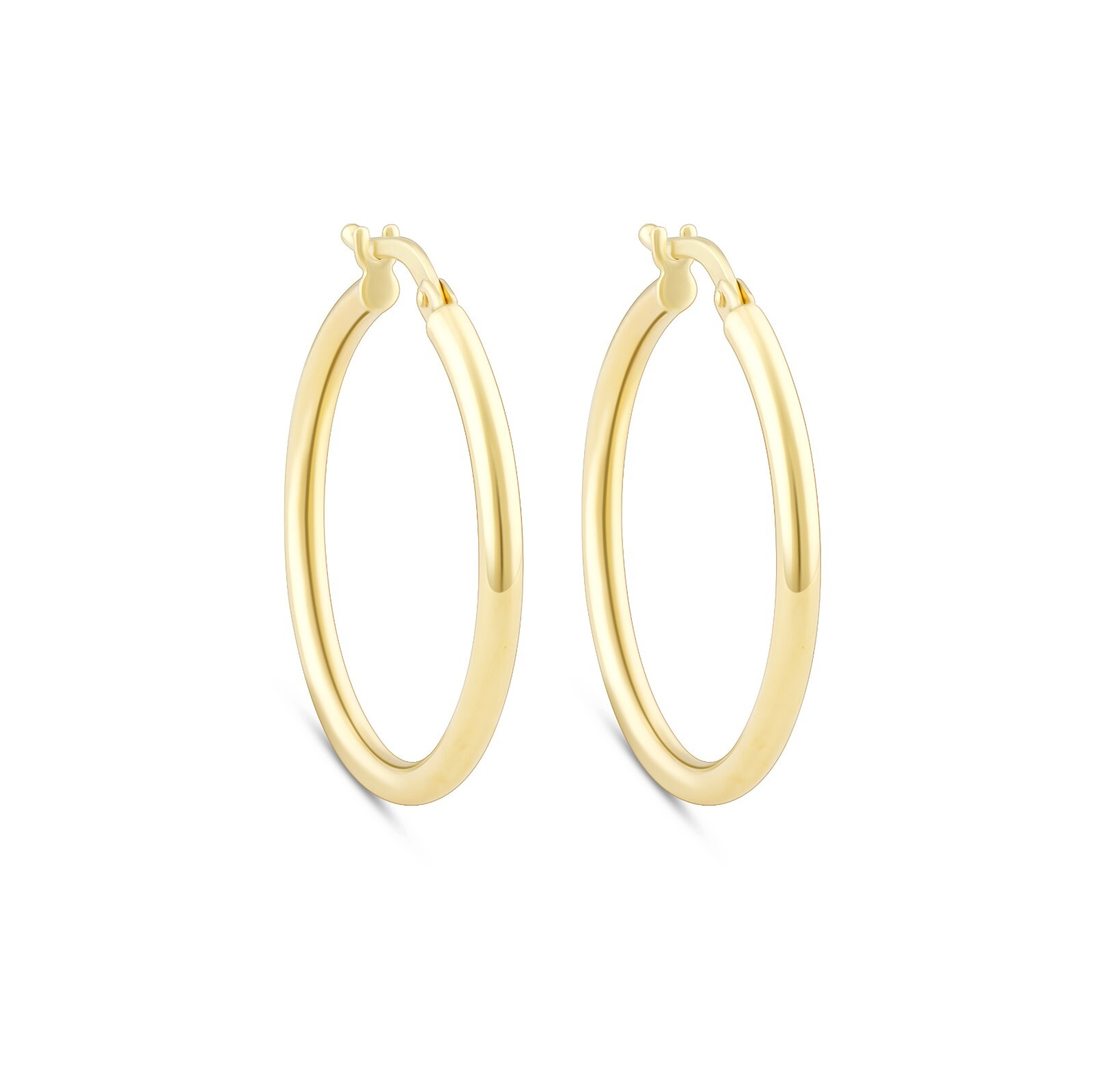 14K Solid Gold hoop earrings casual ,elegant , Gift for all occasion
