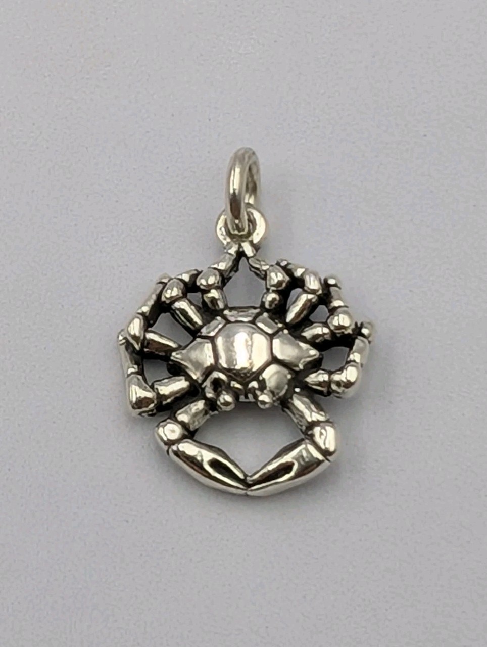 925 Sterling Silver Crab Charm Pendant 2.9g Marked STRLG Ocean Sea Life Zodiac