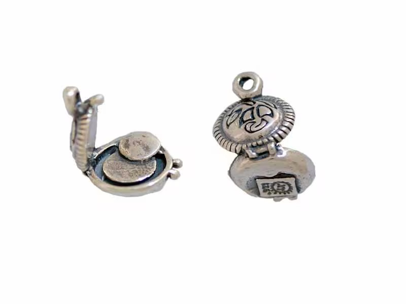 Compact Make-Up Charm Sterling Silver | Up Jewelry | Made in USA