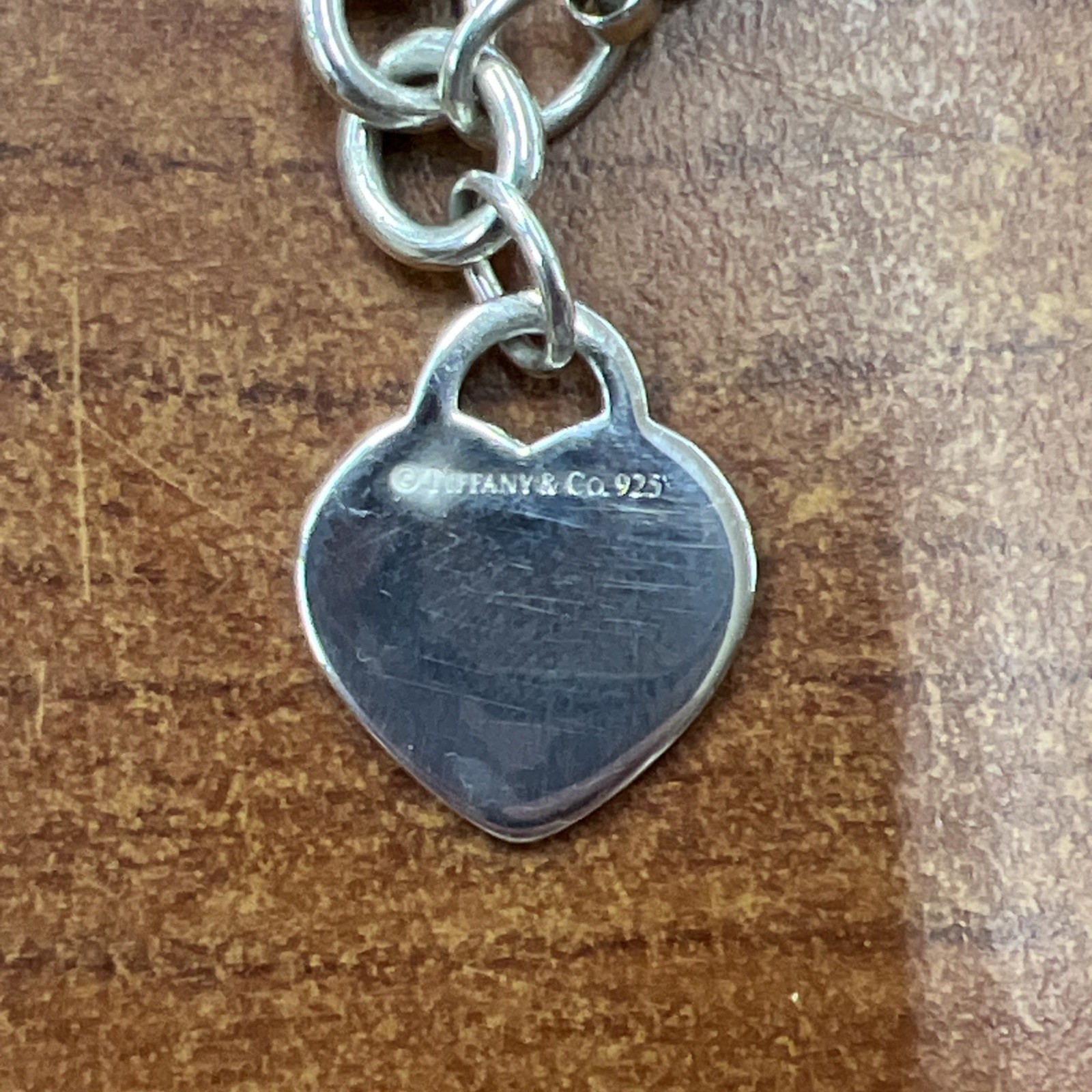 Please Return To Tiffany & Co Sterling Silver Heart Tag Charm Bracelet