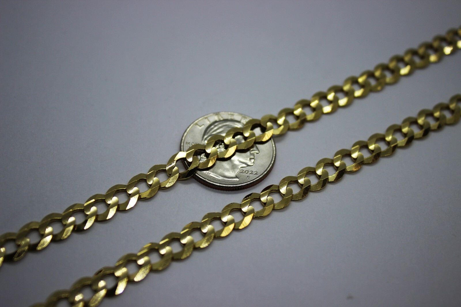 14k Solid Yellow Gold Cuban Link Chain Necklace 1.8mm – 9.5mm Men Women 16″-30″