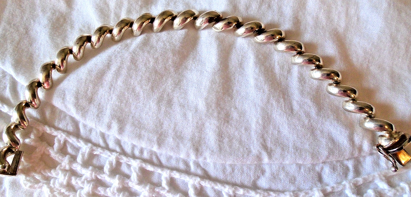 Sterling Silver 925 Italy 7″ San Marco Bracelet 16.5 Grams Very Good Cond.