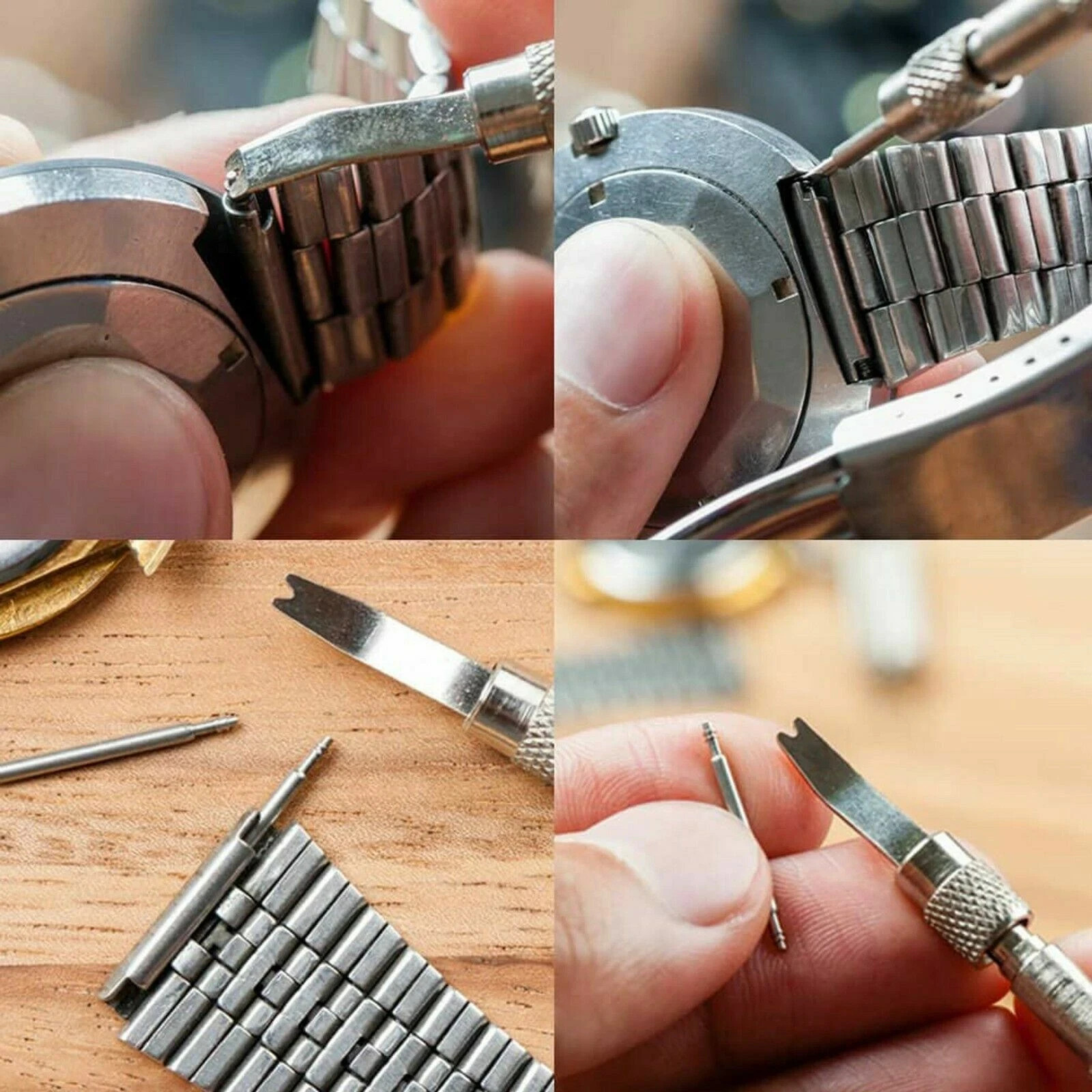 360pcs Watch PIN SPRING BARS Band Strap Link 8-25mm Repair Kit Stainless Steel