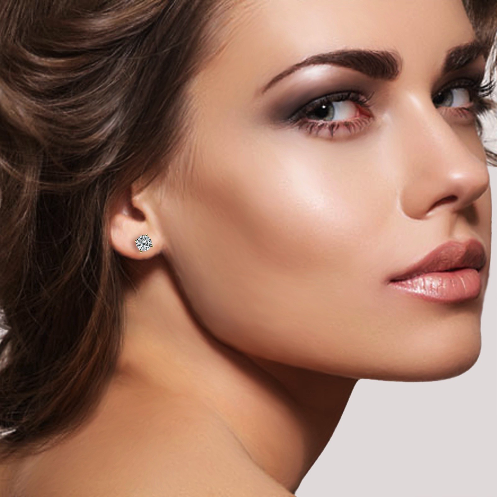 2.0 CT GRA Moissanite Stud Earrings – 14K Solid Yellow Gold – Cali Vibes Gift