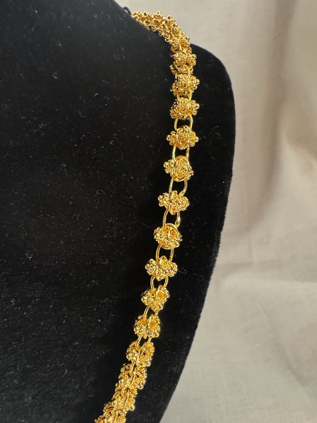 Traditional Thai Pikul Flower Link Chain Necklace