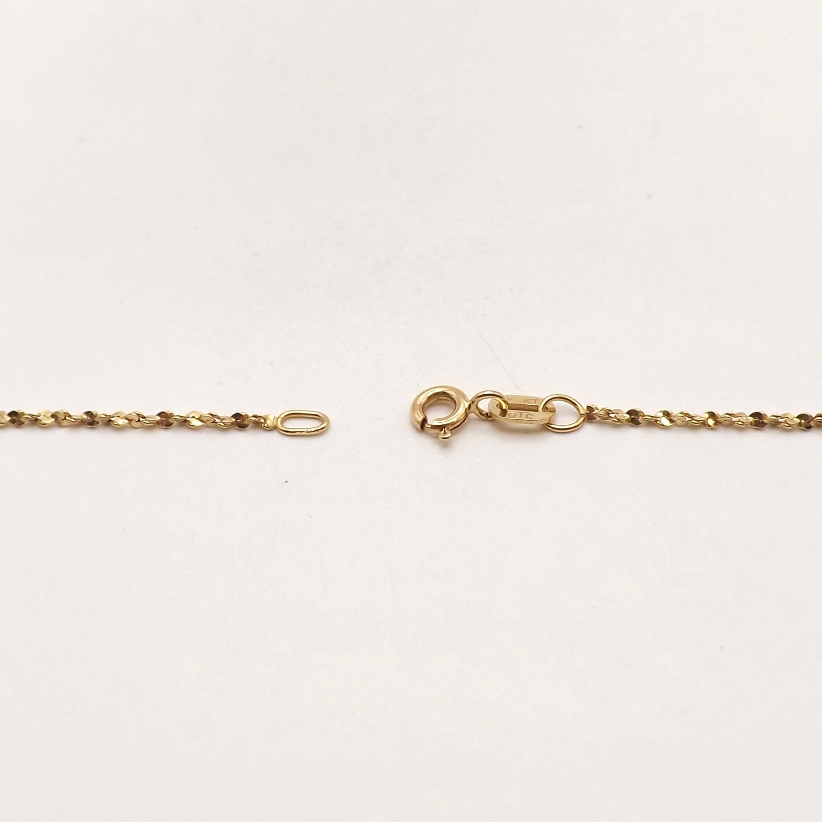 Solid 14k Gold Twisted Serpentine Link Chain Necklace 30in Slip On Italy New