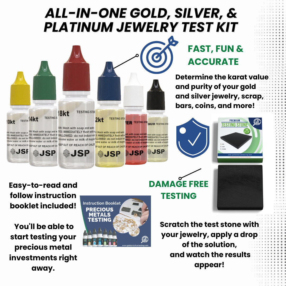 Gold Testing Acid 10k 14k 18k 22k Platinum Solution for Jewelry Scratch Testing