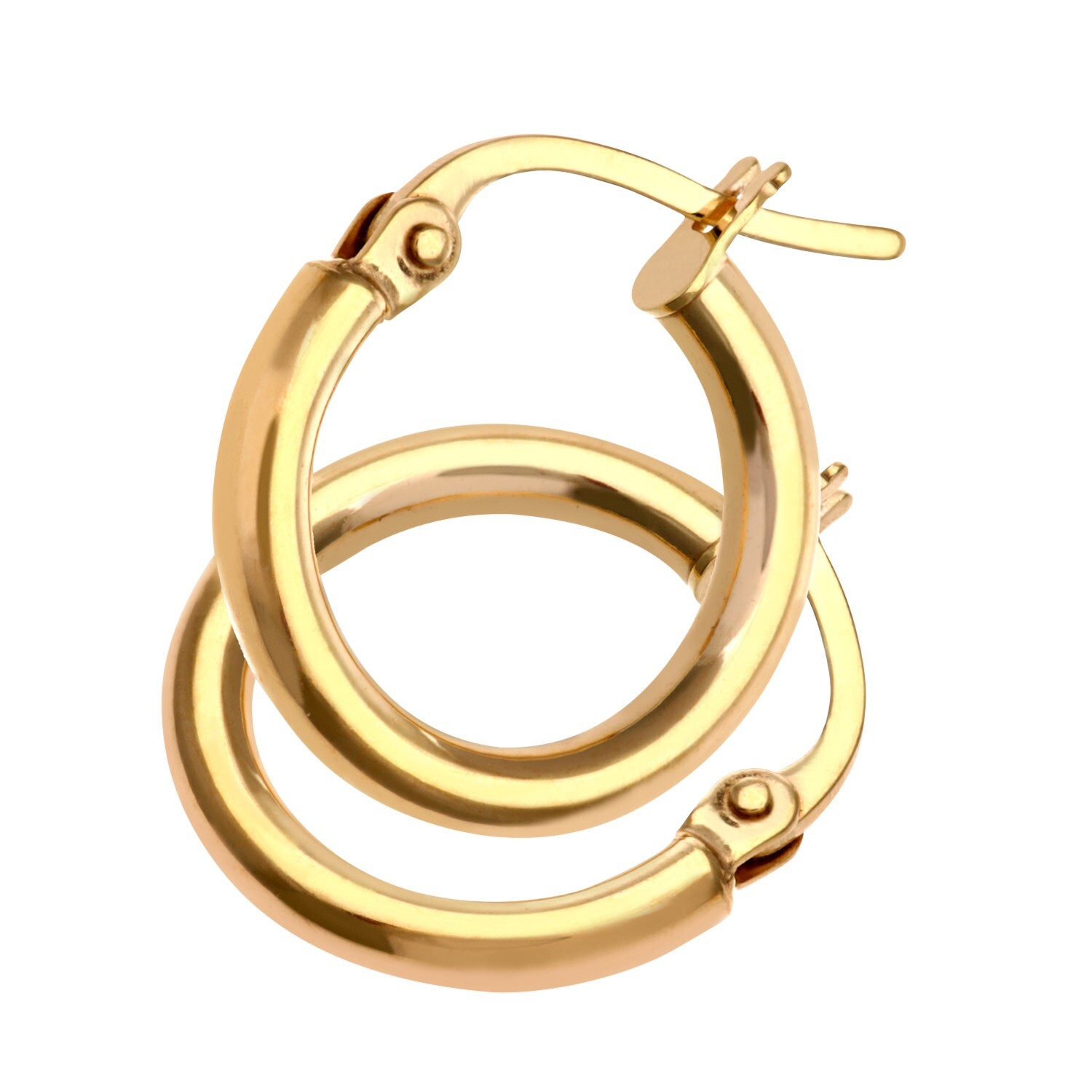 9ct Yellow Gold 1cm Diameter Hoop Earrings by Citerna
