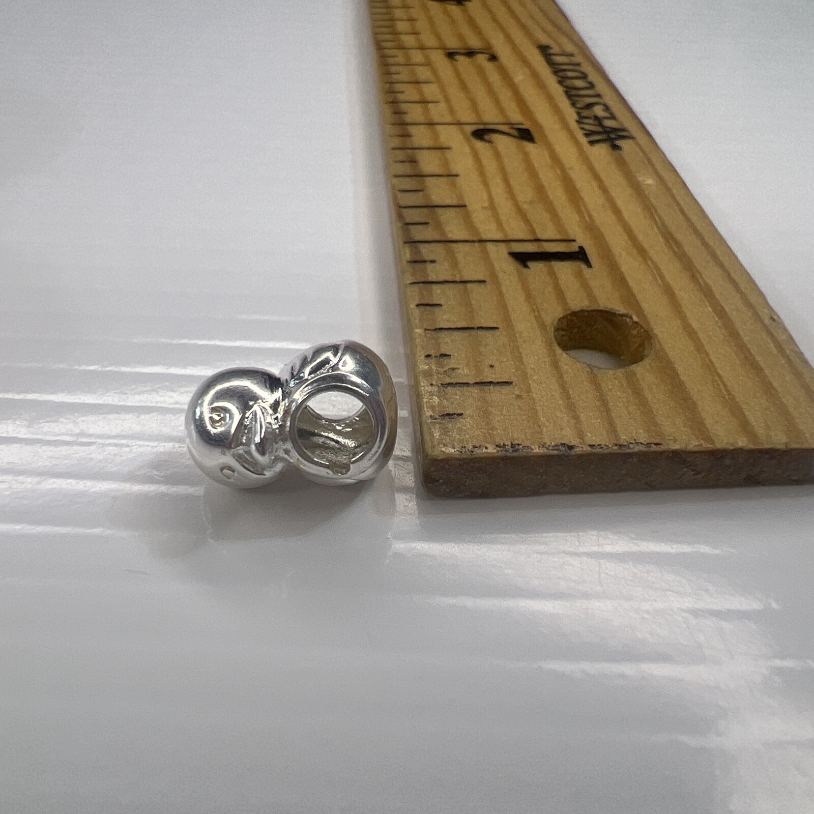 NEW HALIA 925 Sterling Silver Slide Bead Charm Cute Rubber Ducky Smiling