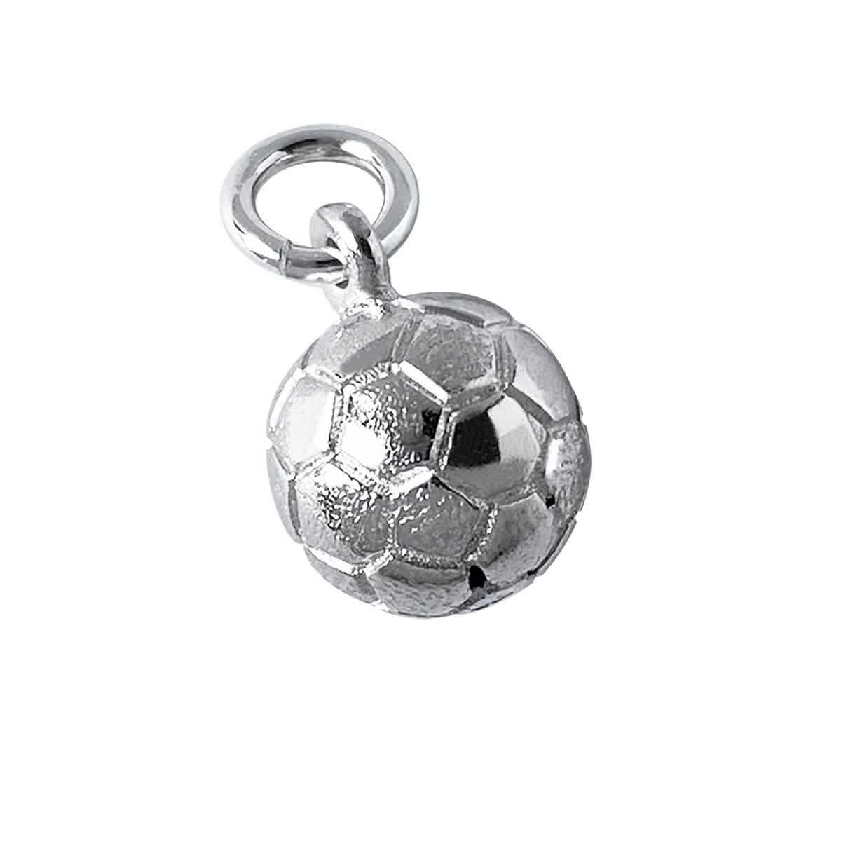 Sterling Silver Football Soccer Ball Charm Pendant 3D Solid 925 Sport Gift