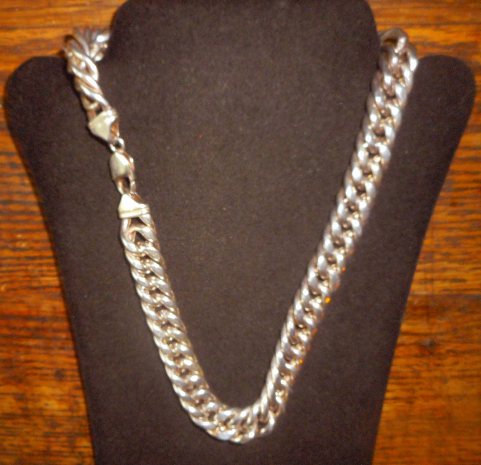 CUBAN ITALY .925 STERLING SILVER NECKLACE 18″ LONG 13MM WIDE 83.5 GRAMS TESTED