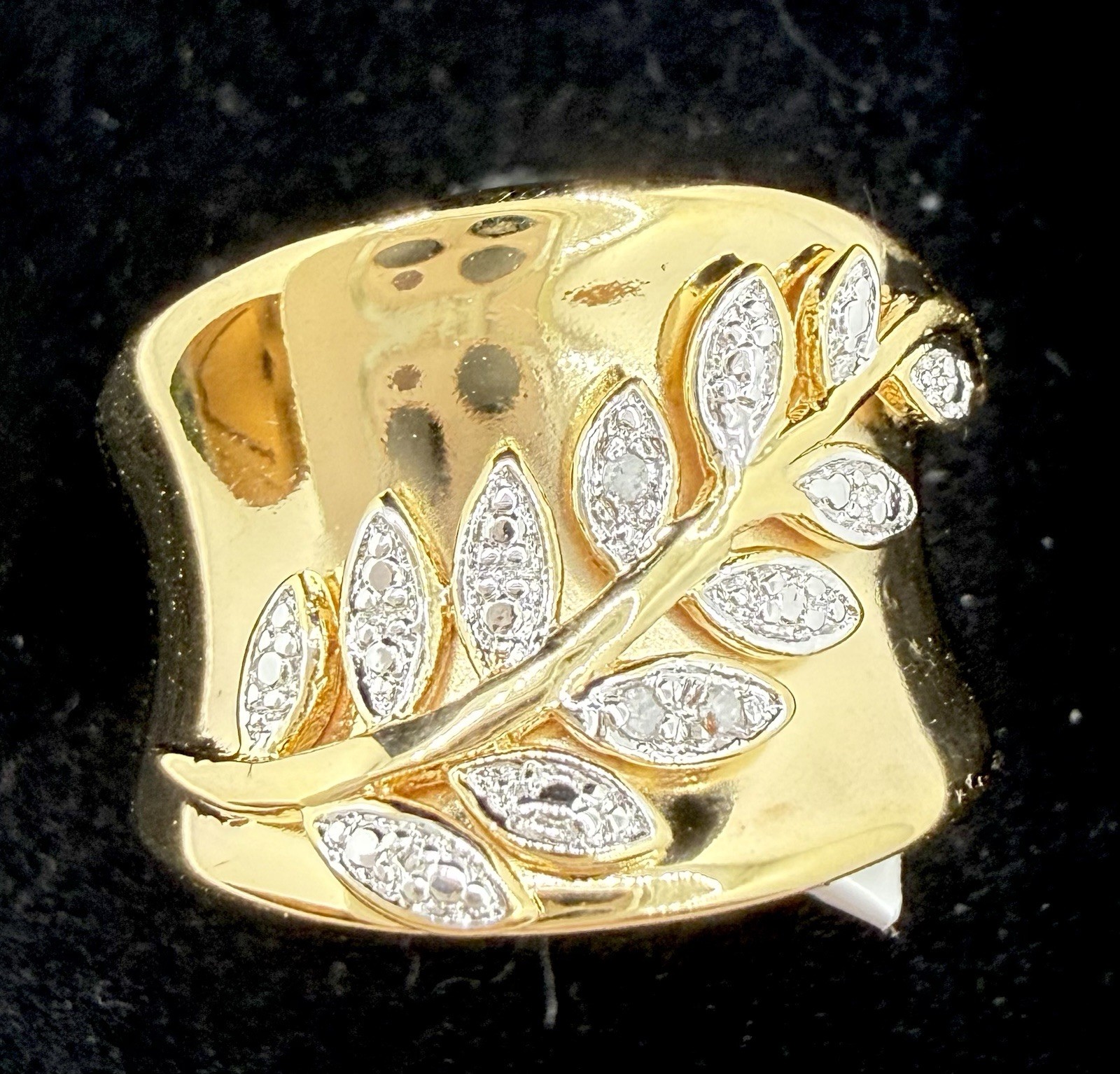 JTV Emulous 18k Gold Over Brass Ring Diamond New Women Jewelry