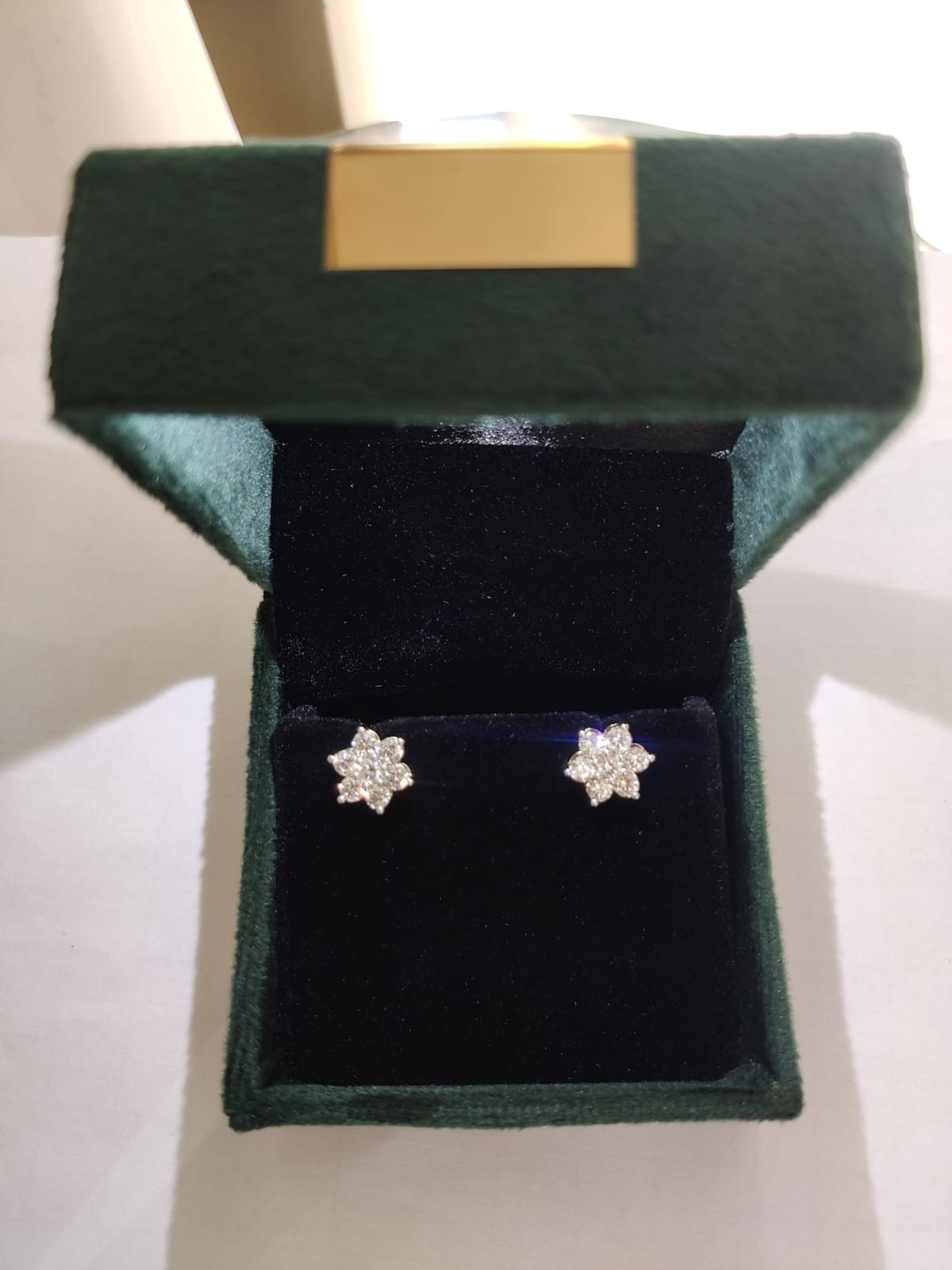 1.86 CT Round Cut E VS1 Lab Created Diamond 14kt Yellow Gold Earring