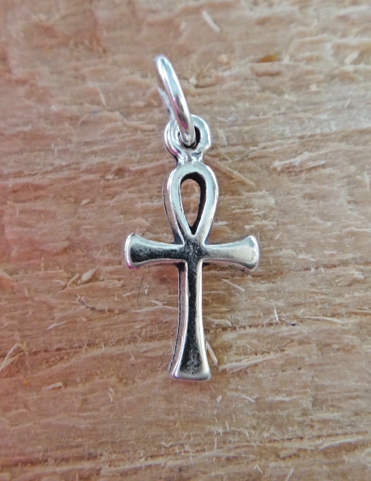Sterling Silver TINY 14x8mm Ankh Charm! Egyptian Symbol