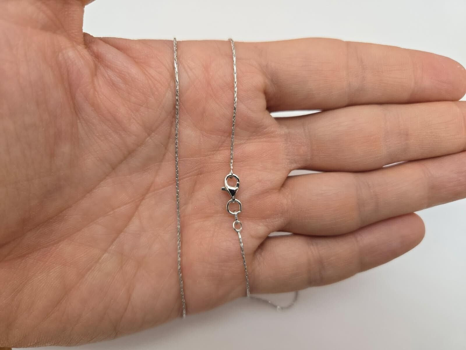925 Sterling Silver Fine Rounded Cardano Snake Chain Necklace 0.8mm 16″ to 18″