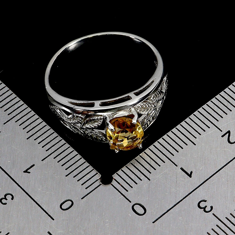 925 Sterling Silver Ring Oval Citrine 8x6mm Natural Gemstone Jewelry Size 8