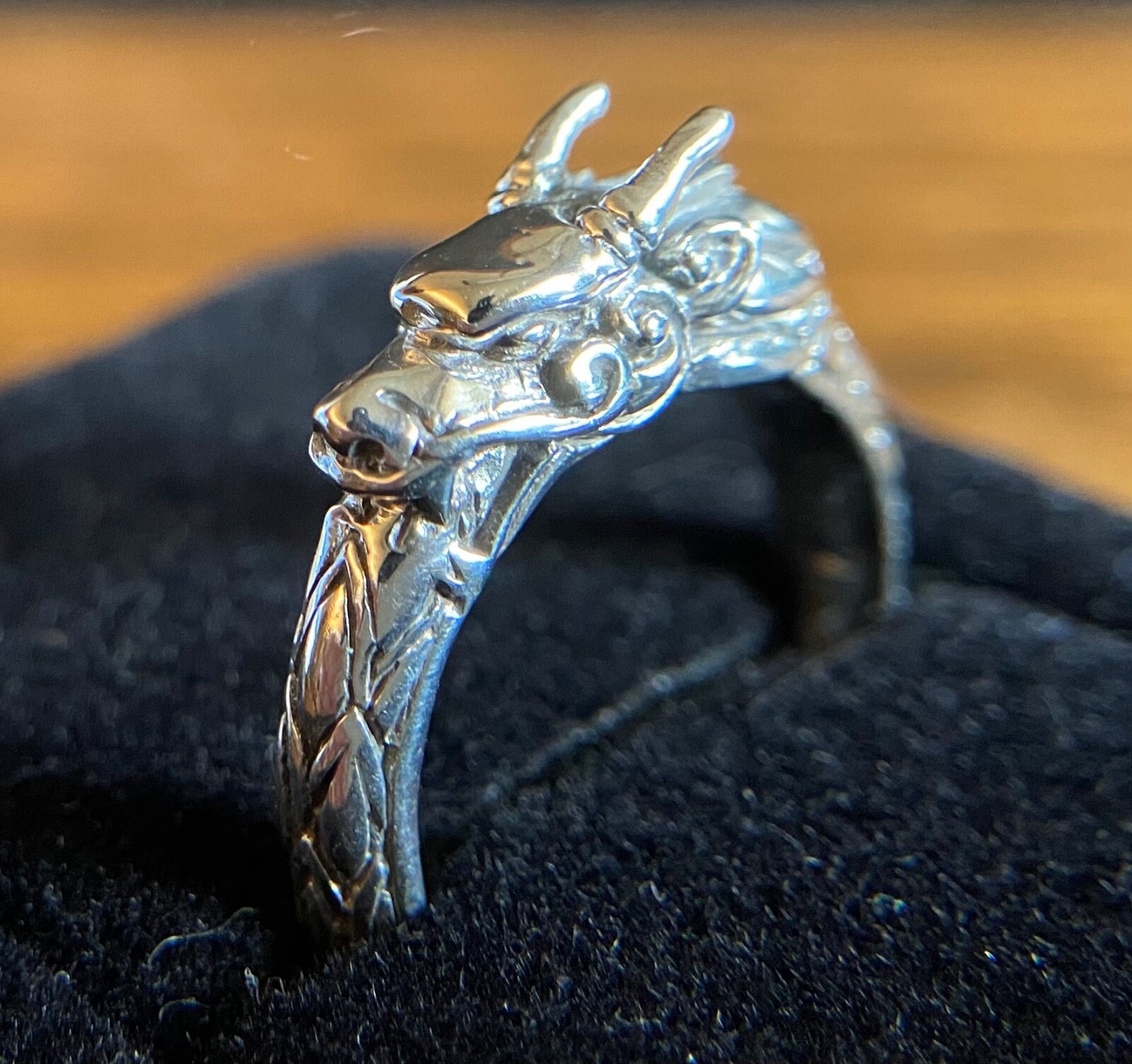 Sarda, Bali Handmade, Sleek & Modern, Sterling, Dragon Ring- 3 Szs