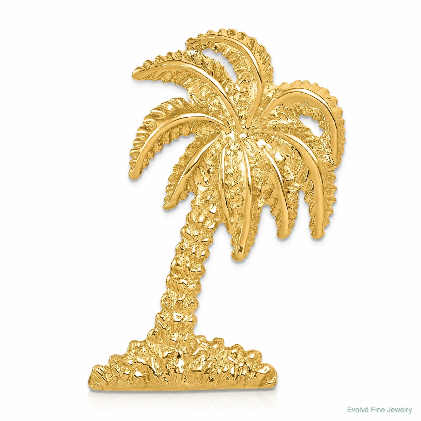 14K Yellow Gold Palm Tree Slide