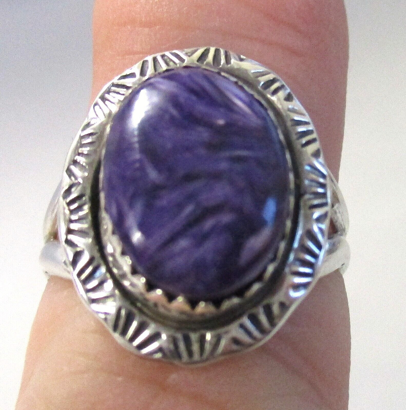 CHAROIT STERLING SIZE 6 3/4 RING & EARRINGS TS & TR UNKNOWN MAKER