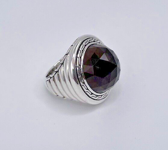 John Hardy Smokey Quartz Dome Ring 925 Sterling Silver Size 7 *Rare Variation*
