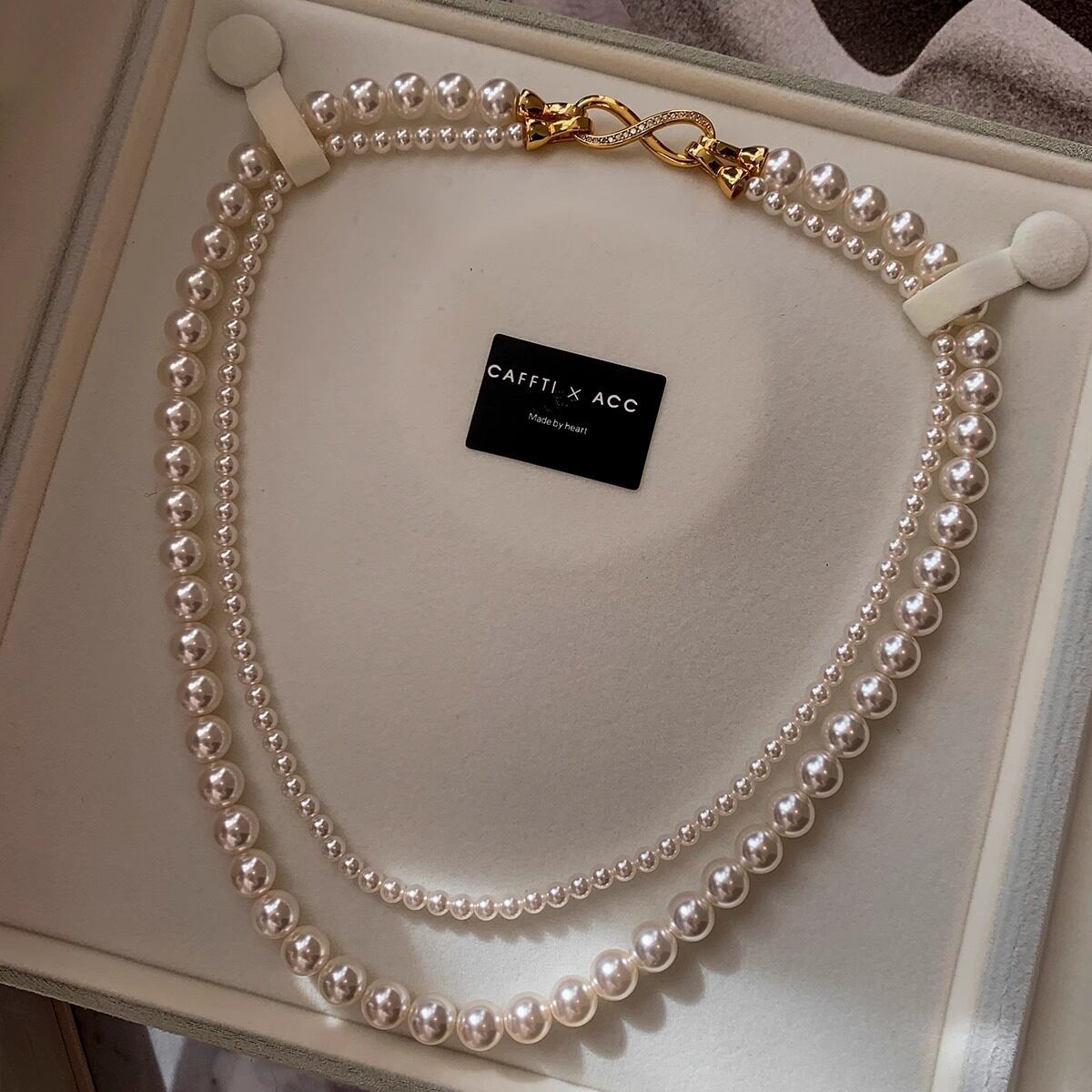 8mm Double-Layer Stackable Light Luxury Pearl Necklace