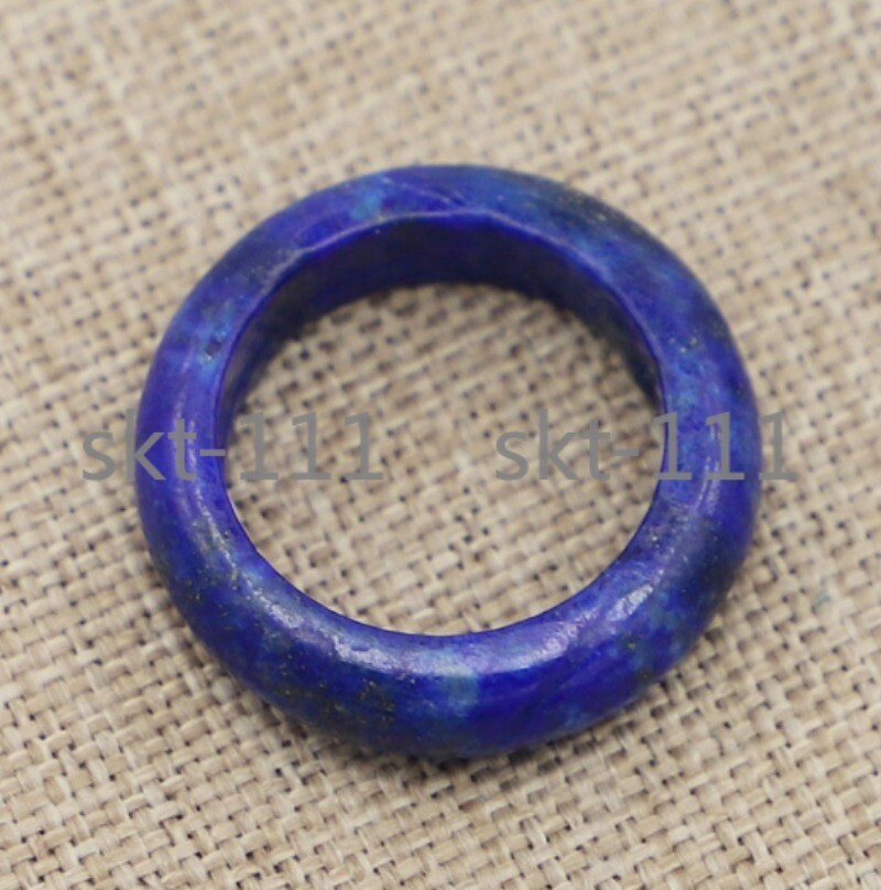 Natural Blue Lapis Lazuli Gemstone Mens Womens Ring Band Grade AAA Size 7-10 #