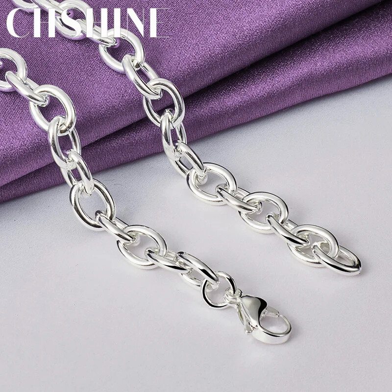 CHSHINE 925 Sterling Silver Round Lock Necklace For Women Fashion Charm Jewelry