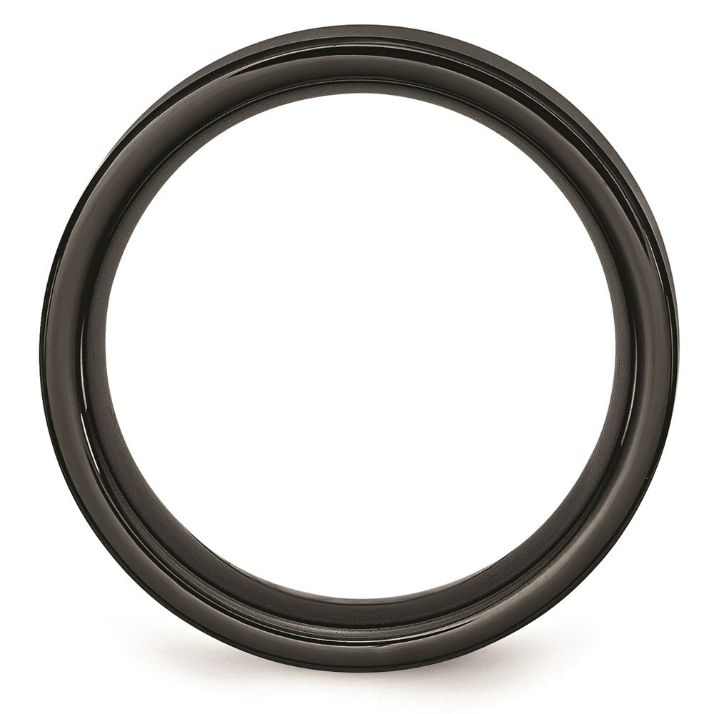 Chisel Black Ceramic Flat 8mm Brushed Band S:11