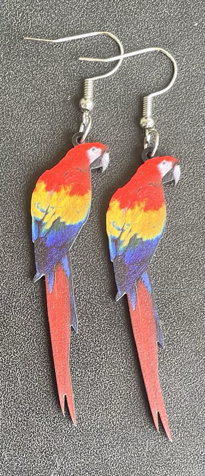 Colorful Parrot Acrylic Dangle Drop Earrings Boho Long Lot As Shown Lightweight
