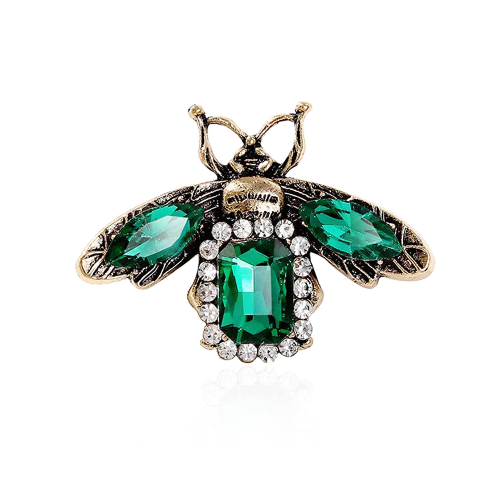 Rhinestone Bee Brooch Pin for Women Men Fashion Crystal Vintage Alloy Honey – 01