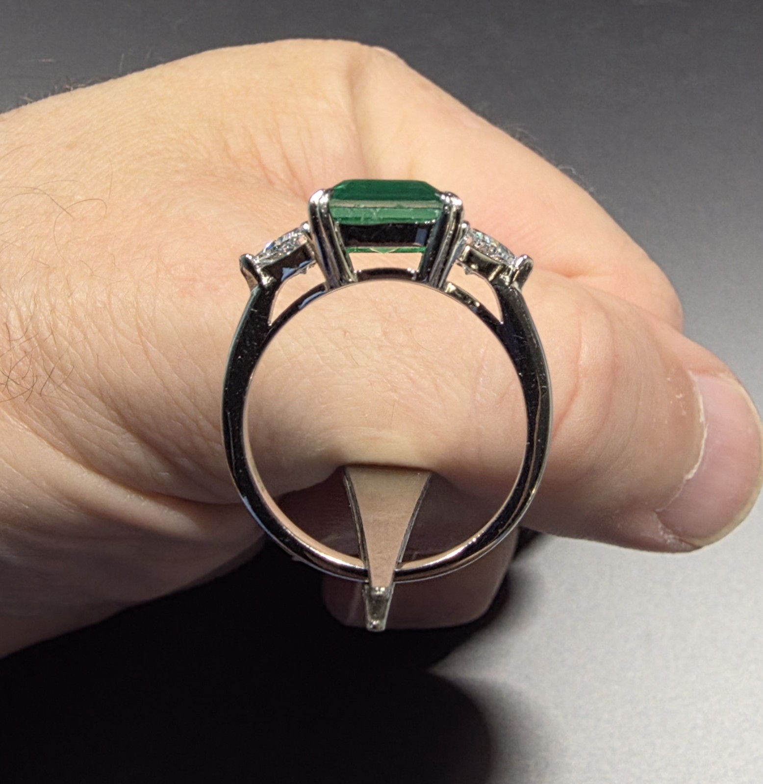 4 Ct Emerald Lab Created CZ Ring 925 Sterling Silver Engagement Size 8 USA