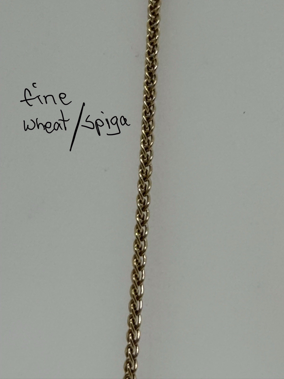 James Avery 14k Yellow Gold Fine Wheat Spiga 16” Chain Brand New $542