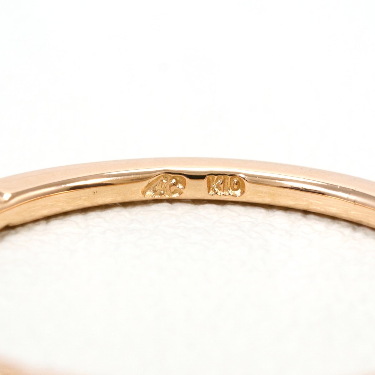 4℃ K10 10 gold Ring 8 JPsize Diamond (no carat mark) 0.9g Free shipping Used